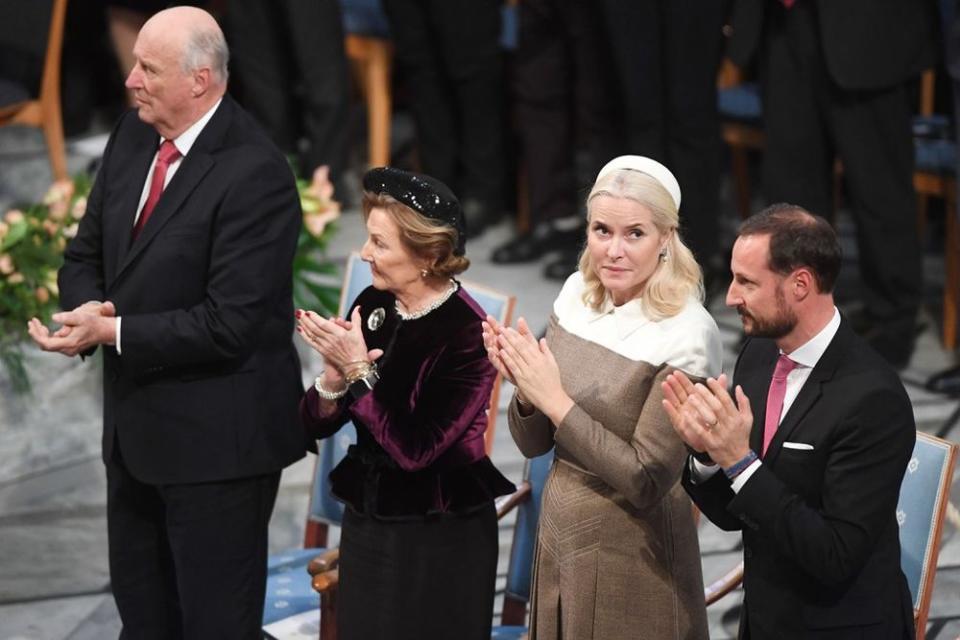 Norwegian King Harald V, Queen Sonja, Crown Princess Mette- Marit and Crown Prince Haakon  | Rune Hellestad - Corbis/Corbis via Getty