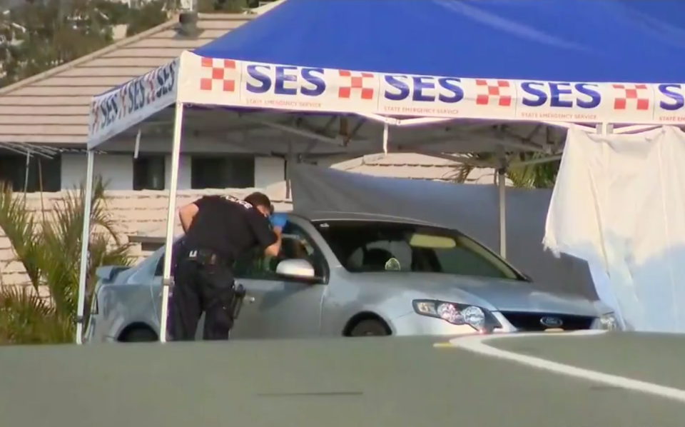 The silver sedan Mr Murphy used to pursue the teens. Source: Nine News