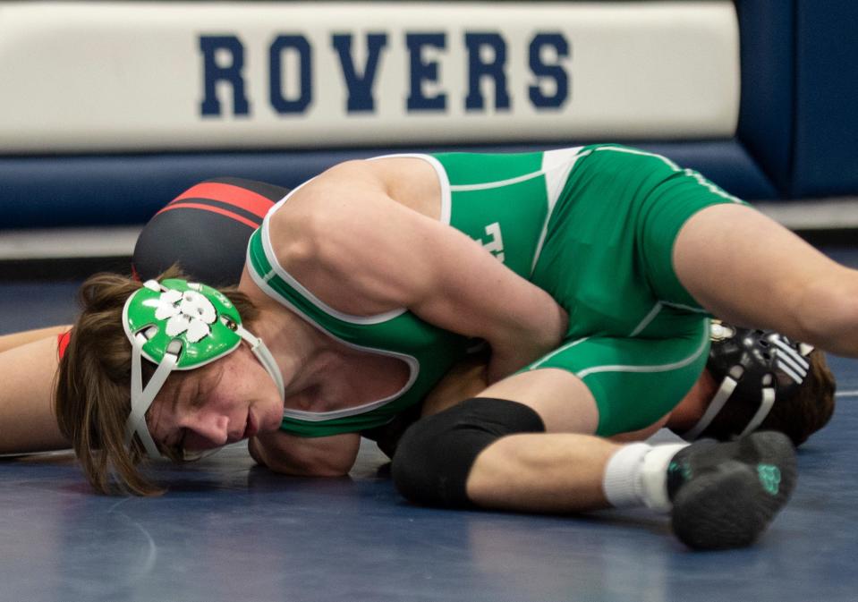 PTC Portage County Wrestling Tournament quarterfinals, Saturday January 8 at Rootstown High School. 113 Brady Funk, Mogadore Parker Shutty, Field