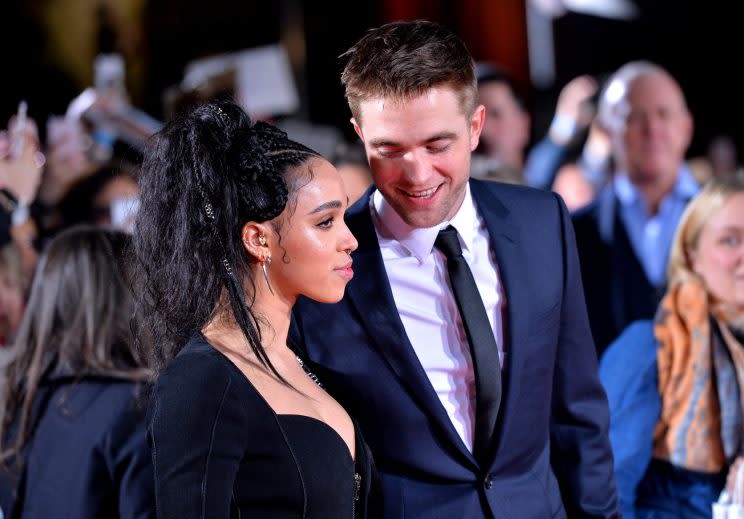 <i>FKA Twigs and Robert Pattinson were loved up at <i>The Lost City of Z</i> premiere [Photo: PA]</i>