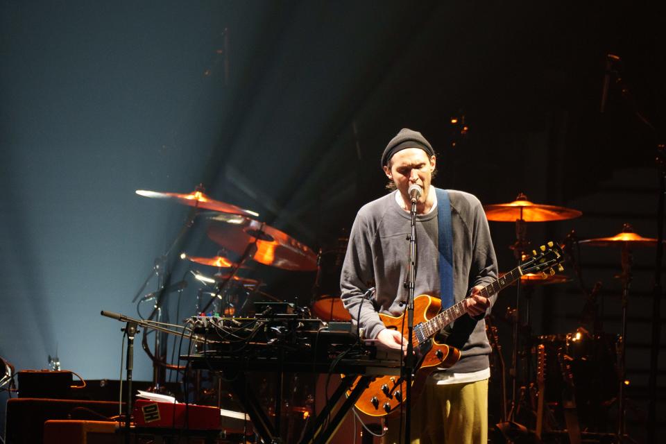 Josh Klinghoffer performs his solo act, Pluralone, opening for Pearl Jam at Gila River Arena on May 9, 2022, in Glendale, AZ.