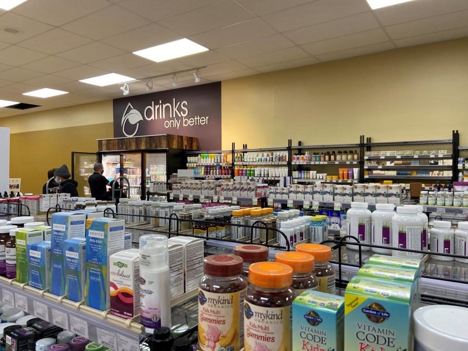 Better Health Market & Cafe in Dearborn features aisle after aisle of vitamins and supplements as well as a full grocery line.
