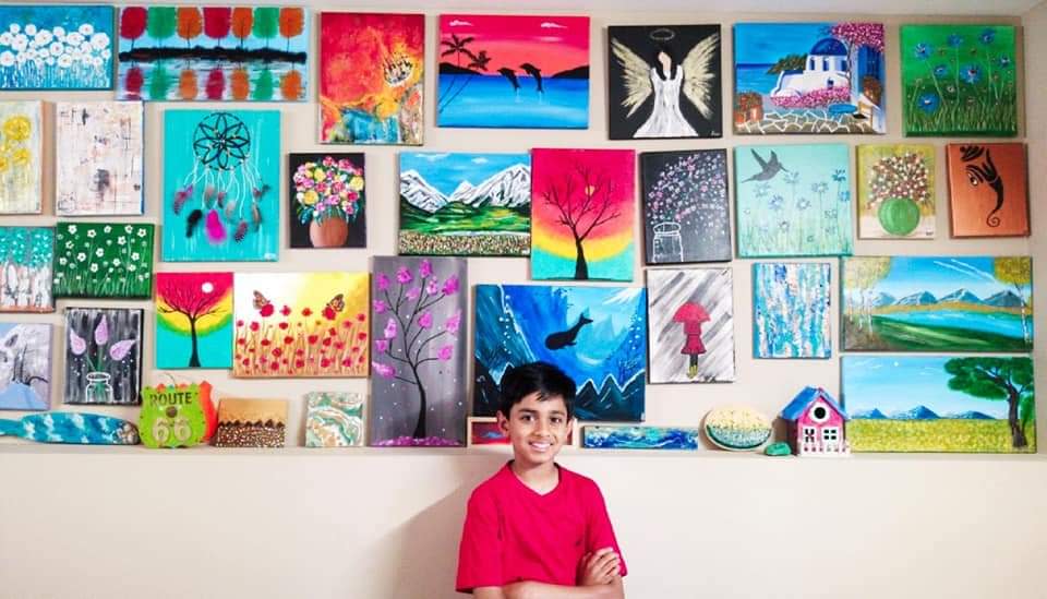 Arsh Pal, 12, of Dubuque, was a 2022 recipient of The Diana Award for using his talent in art to donate money to charities and teaching others painting as a way to heal.