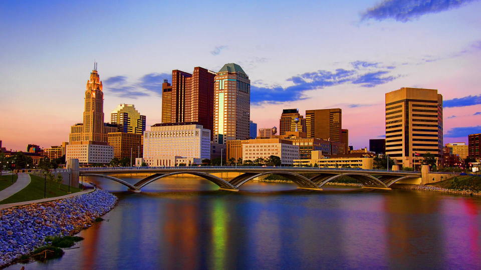 High Dynamic Range HDR Photo of Downtown Columbus Ohio.