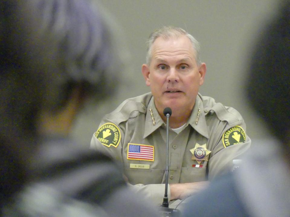 San Bernardino County Sheriff Shannon Dicus was part of a panel of county leaders invited to discuss strategies to achieve equity during a Town Hall meeting at Victor Valley College.