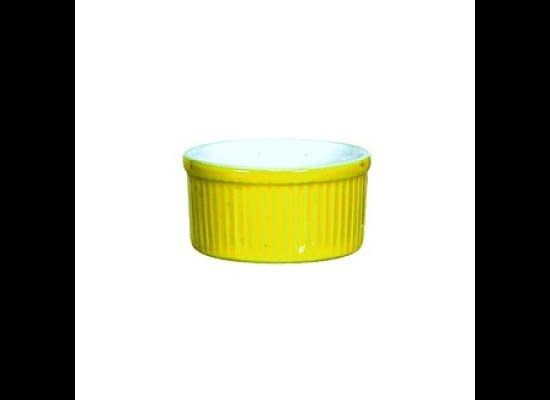There's nothing boring about a neon serving bowl. This <a href="http://www1.bloomingdales.com/shop/product/4-piece-yellow-ramekin?ID=109380&PseudoCat=se-xx-xx-xx.esn_results" target="_hplink">clay ramekin</a> in vibrant yellow will look cheery sitting on the table.