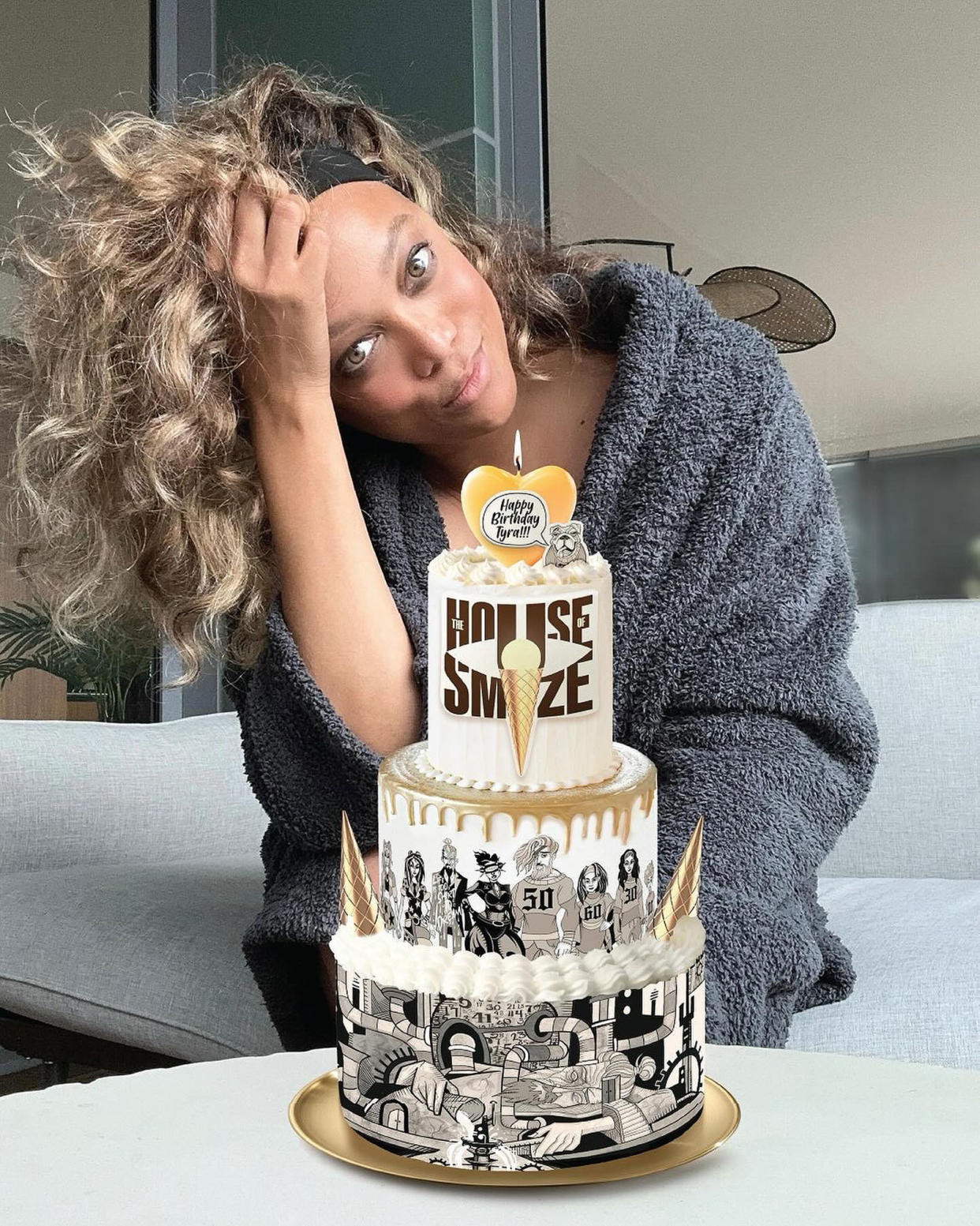 Tyra Banks Celebrates 50th Birthday Makeup Free