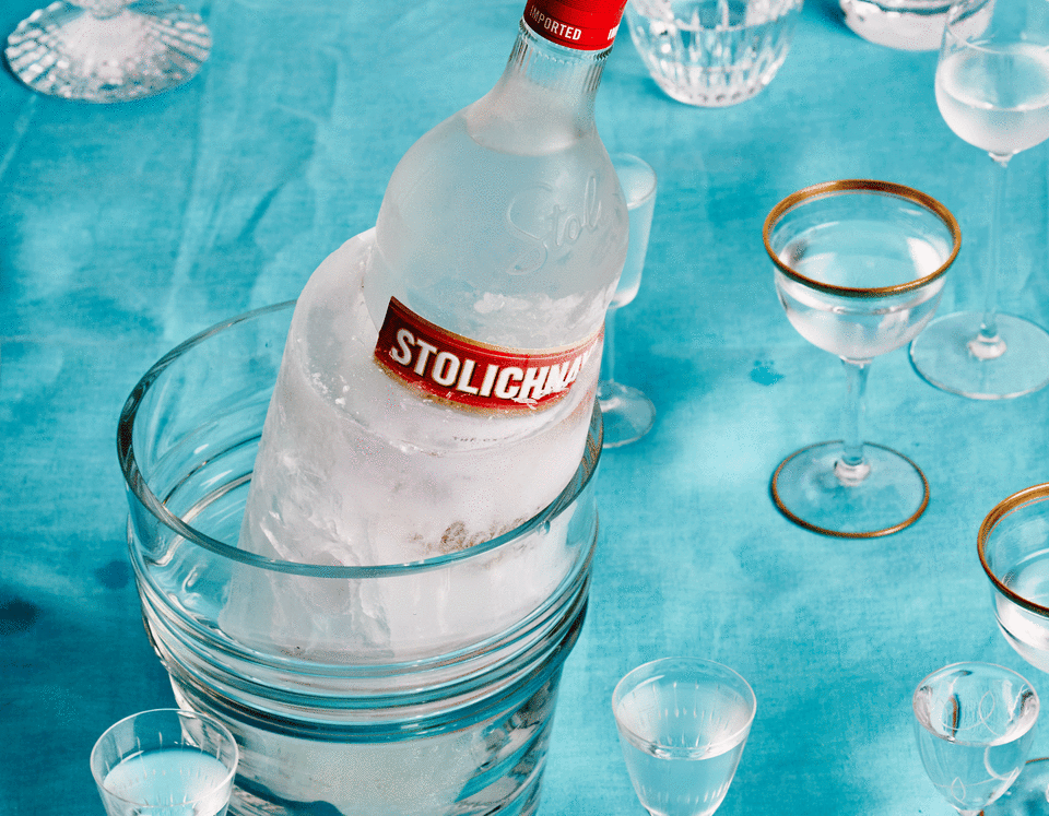 No ice cream maker? No problem. A splash of the hard stuff goes a long way.