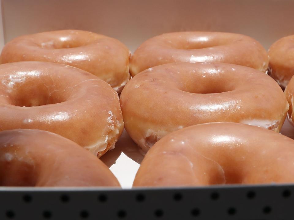 Glazed Krispy Kreme donuts