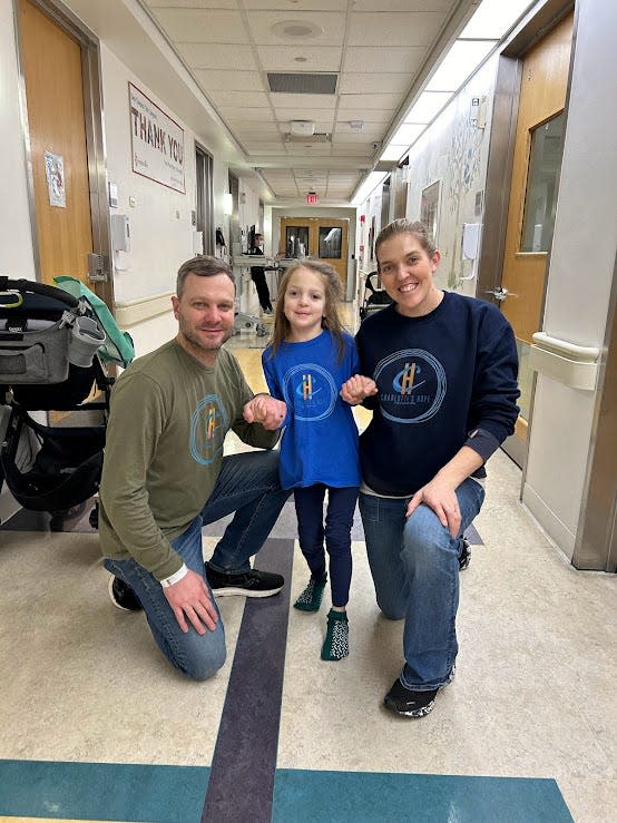 Charlotte Whiting, 6, is the reason Charlotte's Hope Foundation was created. Charlotte, surrounding by her parents Dan and Emily Whiting, has had severe health issues since she was born. The foundation supports parents with similar child health issues.