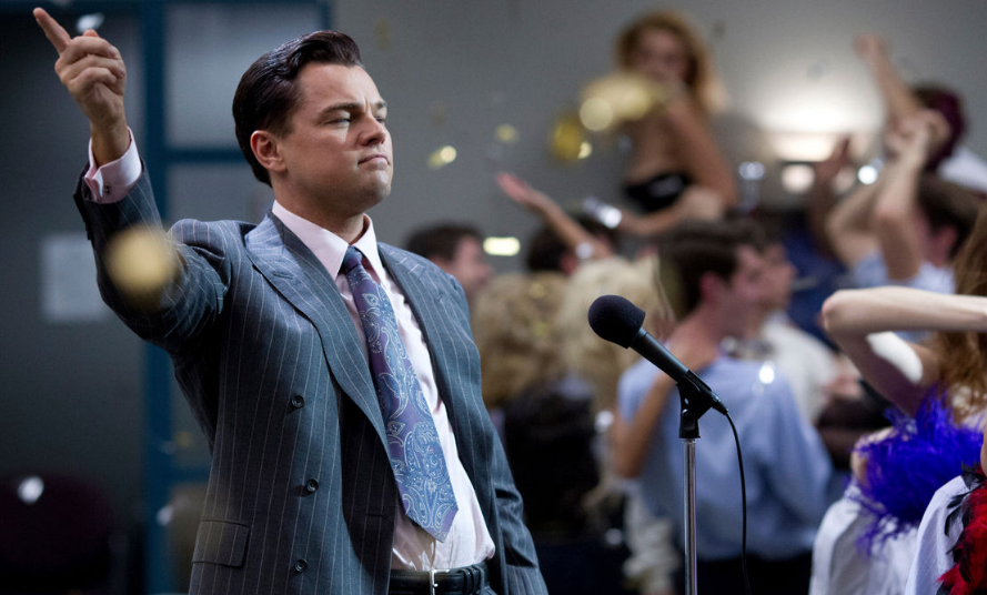 ‘Wolf of Wall Street’ style office environments are driven by testosterone, research has shown (Picture: Paramount)