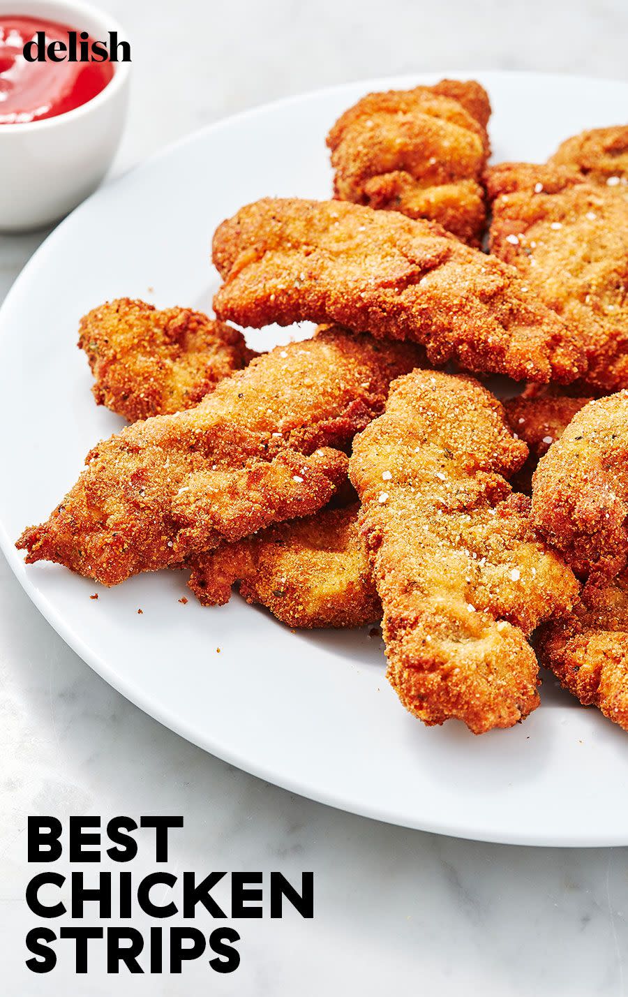 <p>Ahh, fried chicken strips take us right back to our childhood. This homemade version makes the tenders so much better and what makes us feel better about eating them as an adult. Make some <a href="https://www.delish.com/cooking/recipe-ideas/a23361078/how-to-make-french-fries/" rel="nofollow noopener" target="_blank" data-ylk="slk:homemade fries;elm:context_link;itc:0;sec:content-canvas" class="link ">homemade fries</a> to go along with!</p><p>Get the <strong><a href="https://www.delish.com/cooking/recipe-ideas/a29791014/fried-chicken-strips-recipe/" rel="nofollow noopener" target="_blank" data-ylk="slk:Fried Chicken Strips recipe;elm:context_link;itc:0;sec:content-canvas" class="link ">Fried Chicken Strips recipe</a></strong>. </p>