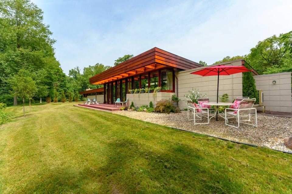 The Frank Lloyd Wright House, also known as the Pratt House, at 11036 Hawthorne Dr., along with the Eppstein House at 11090 Hawthorne Dr., in Kalamazoo County are for sale for $4.5 million