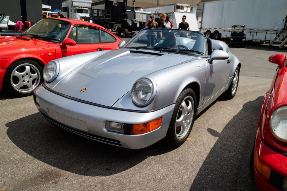 <p>Everything is original on this 964 Speedster except the paint on the rear bumper . . . it's even with the original owner still. We briefly spoke with him. In September 1993, he went to Zuffenhausen to pick up the car and drove it all throughout Europe. Now that's how you take delivery of a new car. </p>