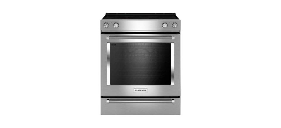 KitchenAid - 6.4 Cu. Ft. Self-Cleaning Slide-In Electric Convection Range