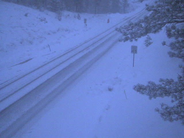 As of 8 p.m. Sunday, Colorado Highway 119 was closed in both directions at Rollinsville Road (Nederland) due to safety concerns. This photo shows CO 119 at Mile Post 22 NB at CO 72/Coal Creek Canyon Rd. looking East. (Colorado Department of Transportation)