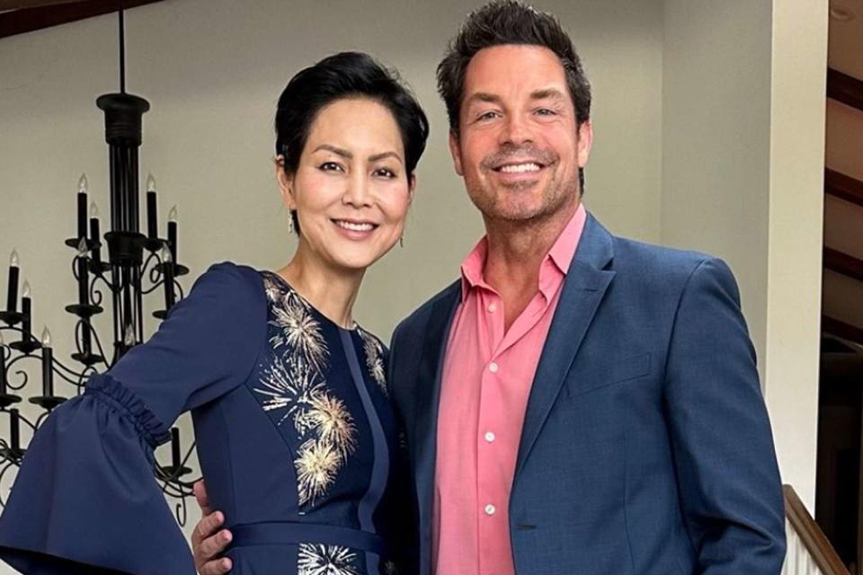 <p>Brennan Elliott/Instagram</p> Brennan Elliott and his wife, Camilla Row