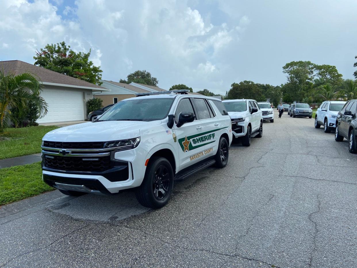 Tarawa Drive in Sarasota, at the scene of an officer-involved shooting.