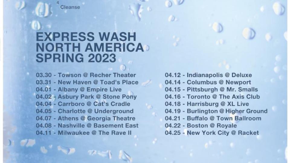 Joywave 2023 Express Wash Tour North American dates poster