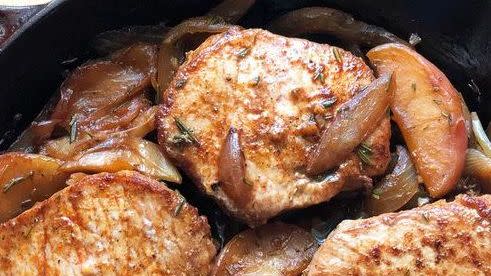 pork chops with apples