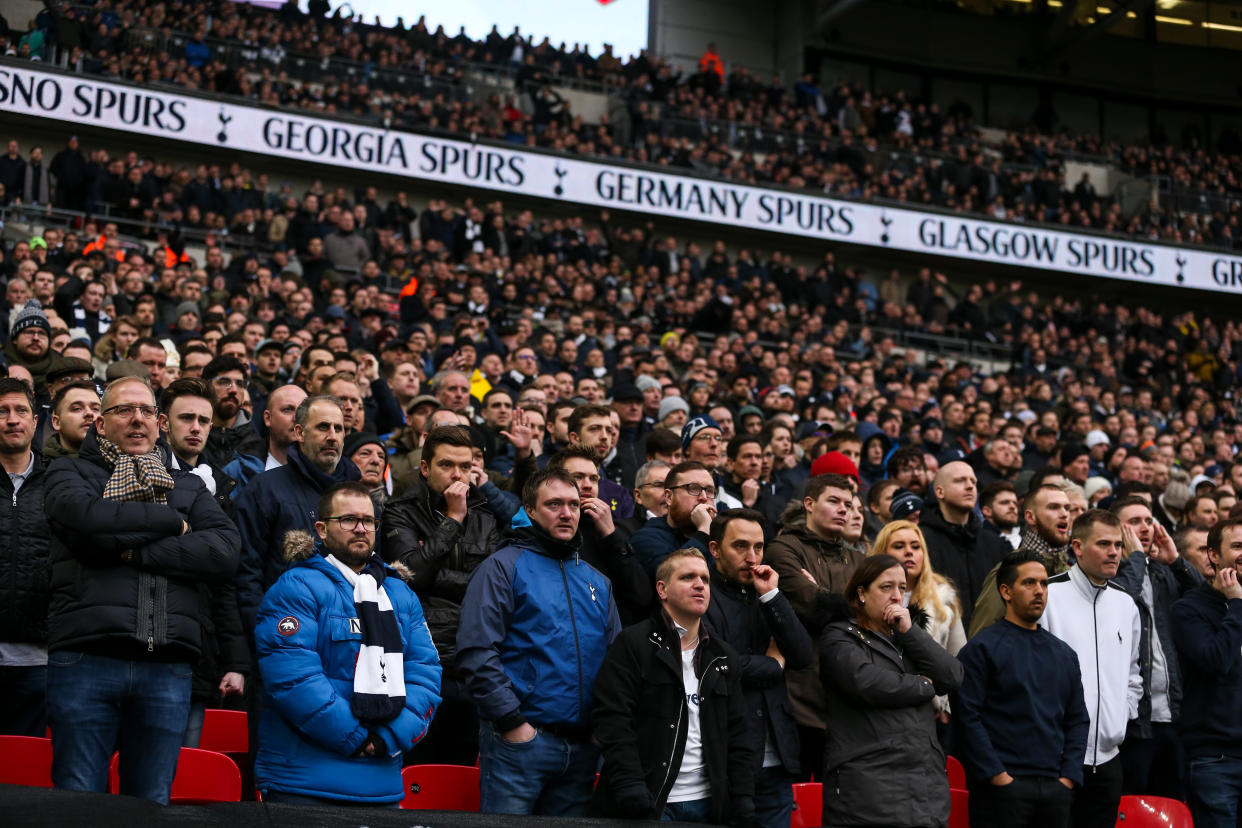 A Swansea fan aimed a Nazi salute at Spurs supporters in April 2017