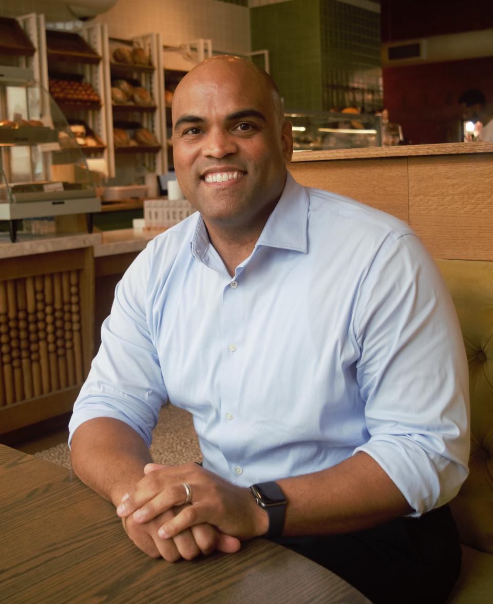 U.S. Congressman Colin Allred met with the Caller-Times during a visit to town last Wednesday between a tour of the Port of Corpus Christi and a political huddle held later that night that was well-attended by supporters.