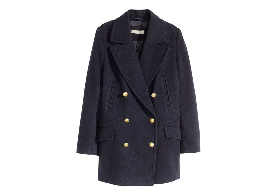 Manteau bleu marine H&M, hm.com