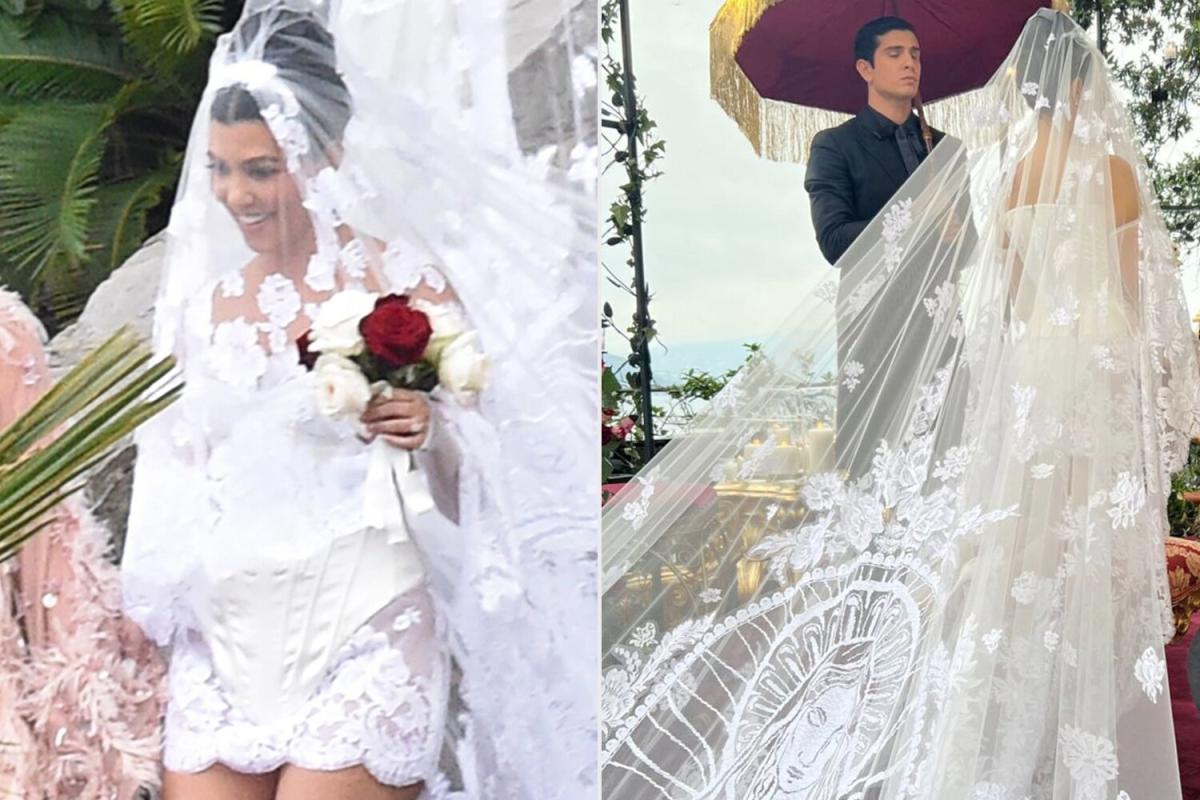 Why Kourtney Kardashian's Veil Featured a Depiction of the Virgin Mary