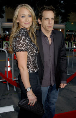Christine Taylor and  Ben Stiller at the Westwood premiere of Universal Pictures' Knocked Up