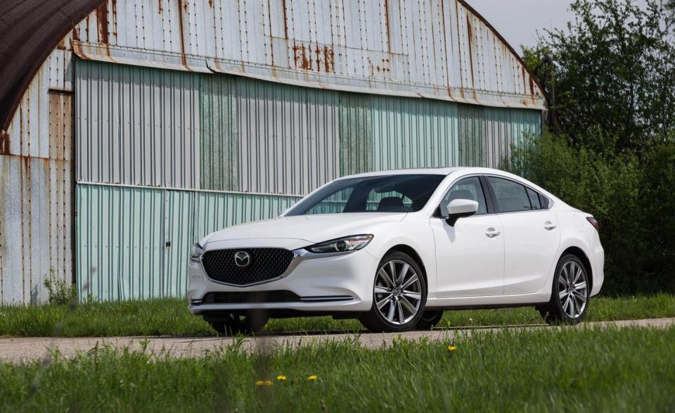 <p>The naturally aspirated version of the Mazda 6 sedan can be had with a manual transmission. So while it's not the turbocharged six-speed Mazdaspeed 6 you've been wishing for, it's still a good time. <a href="https://www.ebay.com/itm/2016-Mazda6-i-Sport/273672535291" rel="nofollow noopener" target="_blank" data-ylk="slk:This 2016 model;elm:context_link;itc:0;sec:content-canvas" class="link ">This 2016 model</a> is on eBay right now.</p>