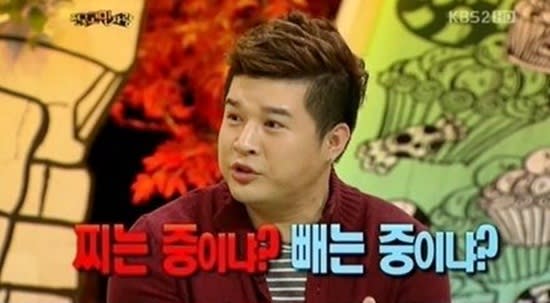 Shin Dong shows his worry about gaining weight back