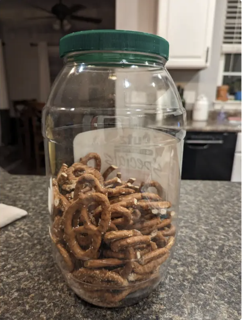 Pretzels in a jar