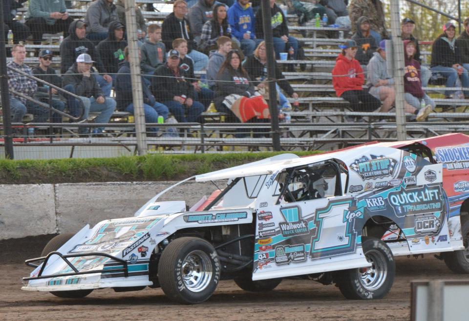 Modifed driver Tyler Peterson of Horace (N.D.) is off to a good start in his bid to regain the track championship at Casino Speedway. Peterson, who won modified points titles in 2019 and 2020, is the current leader in the division.