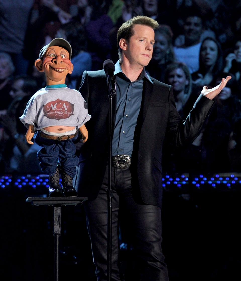 Standup comic and ventriloquist Jeff Dunham with one of his many "partners," Bubba J.