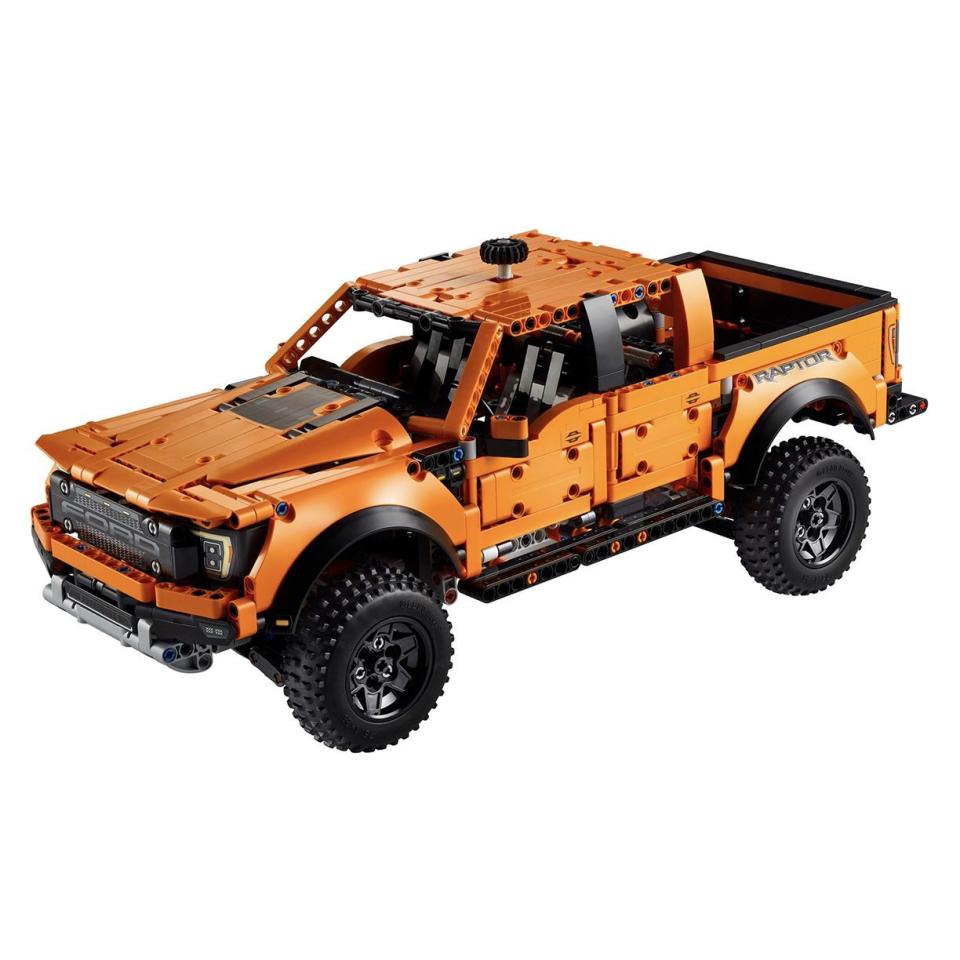 <p><strong>$99.99</strong></p><p><a href="https://go.redirectingat.com?id=74968X1596630&url=https%3A%2F%2Fwww.lego.com%2Fen-us%2Fproduct%2Fford-f-150-raptor-42126&sref=https%3A%2F%2Fwww.roadandtrack.com%2Fcar-culture%2Fentertainment%2Fg37182724%2Flego-cars-you-can-build-yourself%2F" rel="nofollow noopener" target="_blank" data-ylk="slk:Shop Now;elm:context_link;itc:0;sec:content-canvas" class="link ">Shop Now</a></p><p>This Raptor set isn't out until October, but you'll definitely want to preorder it. With dual exhaust and functioning suspension, this truck will handle the lumps and bumps in your living room, no problem. </p>