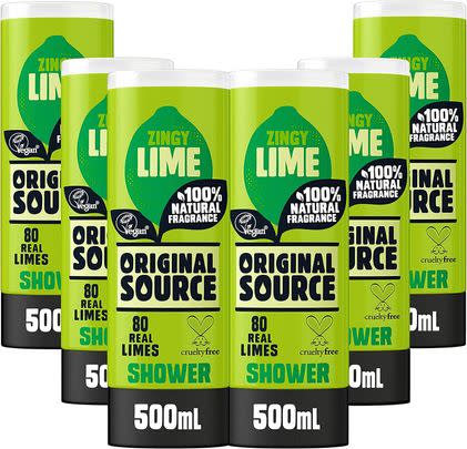 Make a huge 45% saving on this pack of six Original Source shower gels