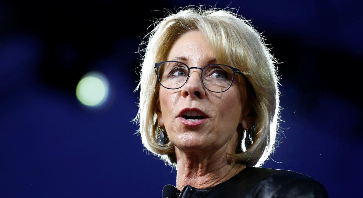 U.S. Secretary of Education Betsy DeVos speaks at the Conservative Political Action Conference on February 23, 2017.&nbsp; (Photo: Joshua Roberts / Reuters)