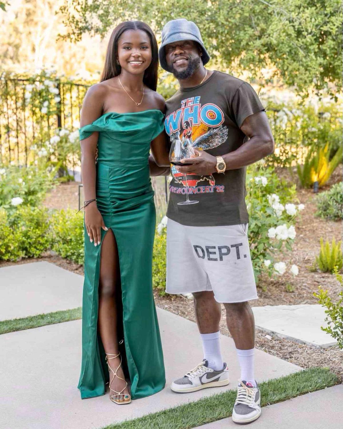 Kevin Hart's Daughter Heaven Looks All Grown Up as She Poses with Him