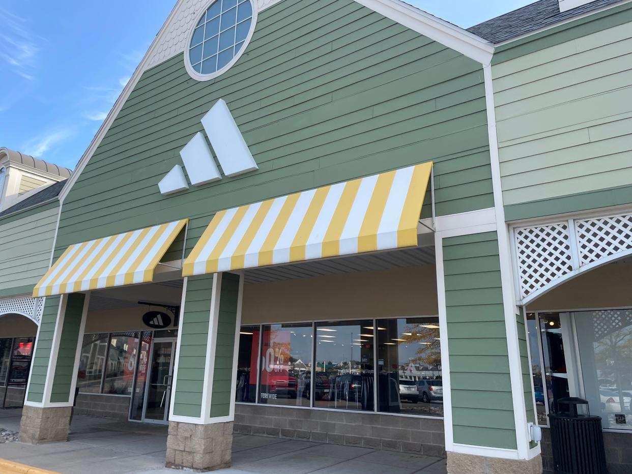 Adidas has returned to its previous storefront at Tanger Outlets in Howell.