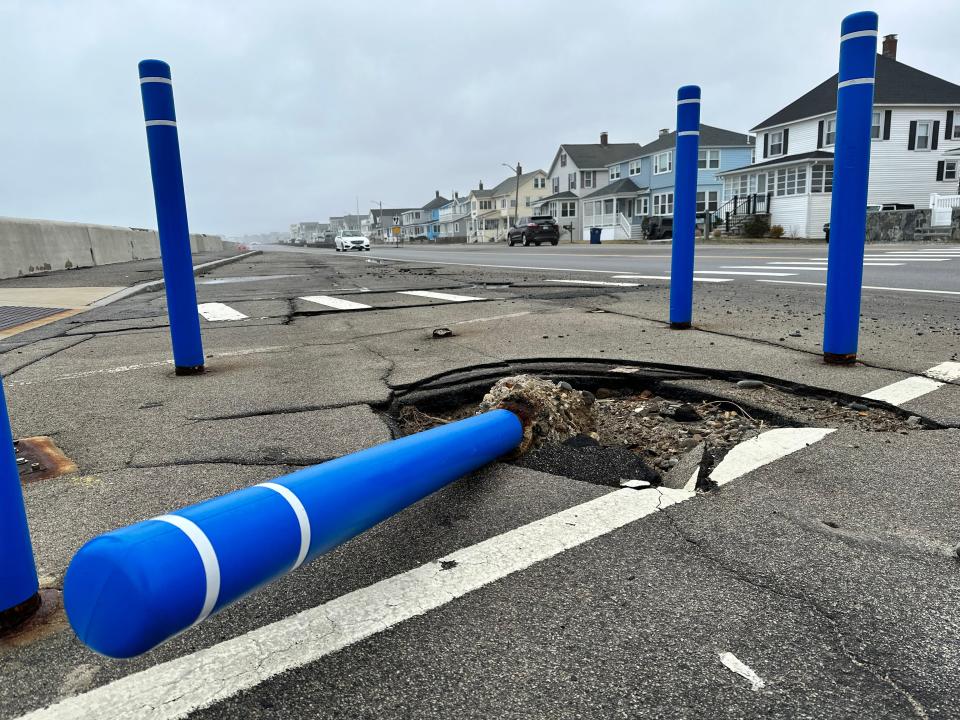 Hampton Town Manager Jamie Sullivan said he hopes to work with state officials on cleaning up the damage from recent storms on Ocean Boulevard despite a longstanding dispute over whether the town or state is responsible for the sidewalks on Route 1A.