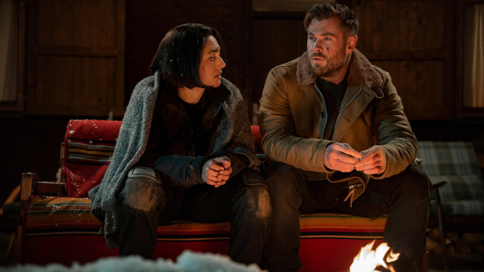 Golshifteh Farahani and Chris Hemsworth in Extraction 2