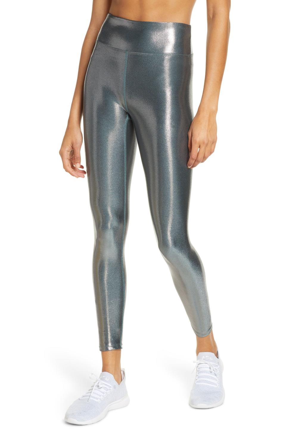 Metallic High Waist Leggings