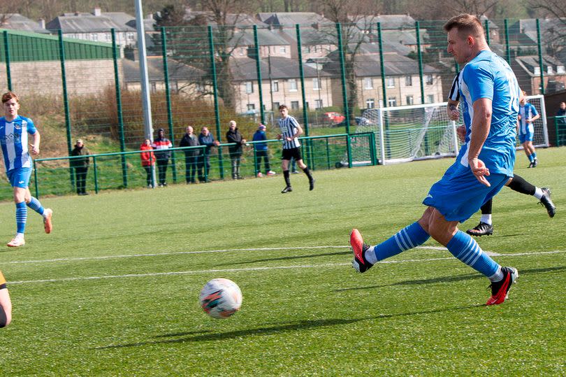 Dale Milligan opens the scoring for Dalbeattie Star