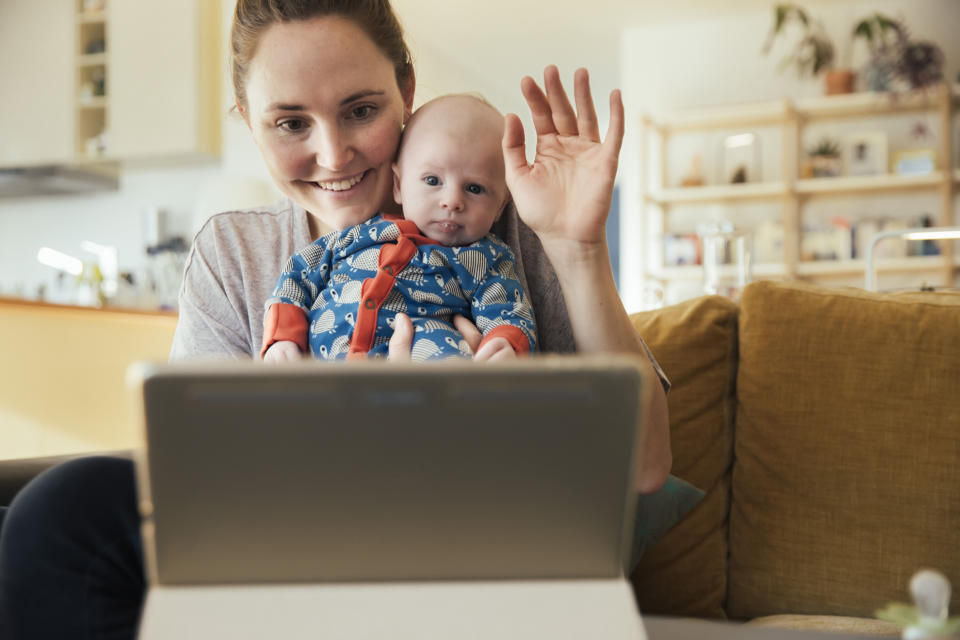 Parents may have to introduce new babies via video link. (Getty Images)