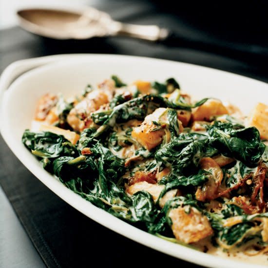 Creamed Spinach and Parsnips