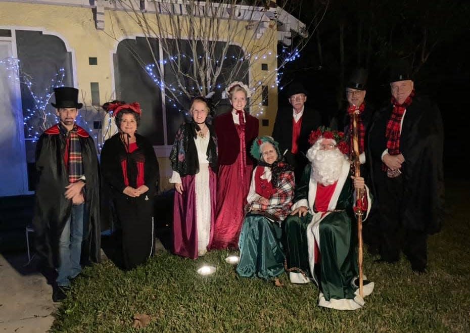 Members of the Jones family have been singing Christmas carols each year since 1957. The group traditionally visited neighbors in the Lake Morton area and have also visited nursing homes to bring cheer to residents.