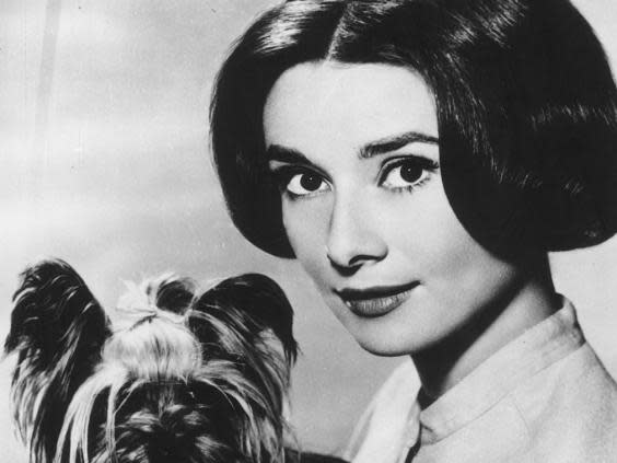 The film star with her pet Yorkshire terrier, Mr Famous, in 1959 (Getty)