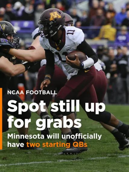 Minnesota will unofficially have two starting quarterbacks to open the season