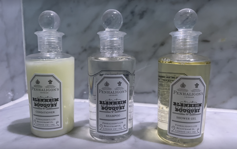 Penhaligon toiletries add a touch of luxe to your showers. PHOTO: Cadence Loh, Yahoo Life Singapore