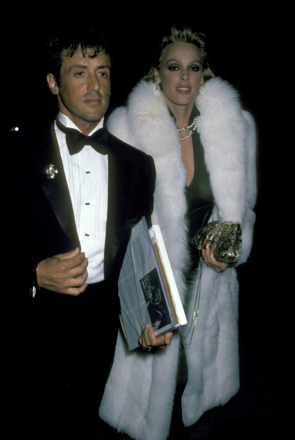 <p>Sylvester Stallone and Brigitte Nielsen painted the town red in the mid-'80s. </p>